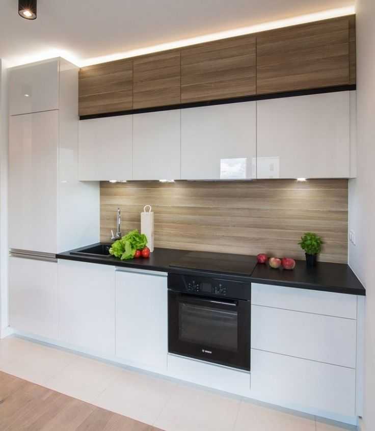 armoires blanches push open et plan de travail cuisine en granit