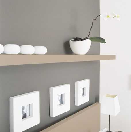 association de gris et couleur taupe et blanc pour une deco zen