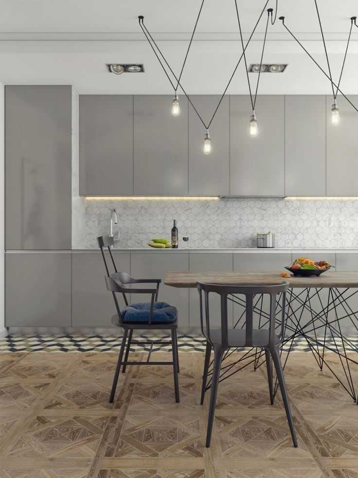 Couleur gris taupe bois massif et déco géométrique